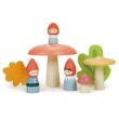 Tender Leaf Toys - Woodland Gnome Family - 8 Piece Solid Wood Imaginative Play Set, Nursery Decoration - Age 3+