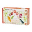 Tender Leaf Toys - Mini Chef Chopping Board - 16 Pcs Wooden Cutting Vegetable Toys with Knife - Age 3+