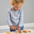 Tender Leaf Toys Cheese Chopping Board, Wooden Play Food Set with 4 Choppable Cheeses, Baguette, Wood Knife and Illustrated Board - Age 2+ Tender Leaf Toys Cheese Chopping Board, Wooden Play Food Set with 4 Choppable Cheeses, Baguette, Wood Knife and Illustrated Board - Age 2+