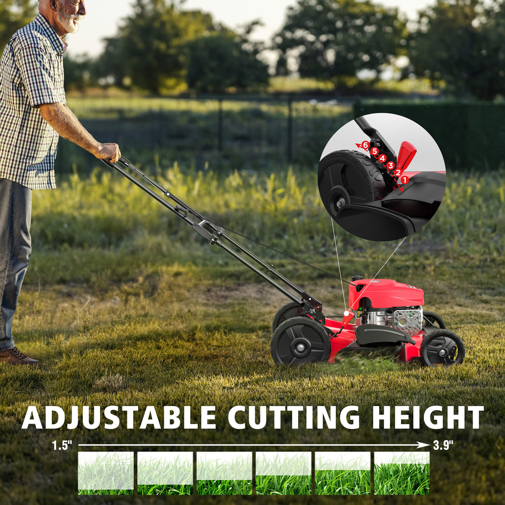 Powersmart 21'' 144cc Gas Push 2-in-1 Lawn Mower V8721C Powersmart 21'' 144cc Gas Push 2-in-1 Lawn Mower V8721C - Image 6