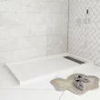 DeerValley 60" x 32" White Shower Base with Drain Assembly and Drain Cover Included, Non-slip Shower Pan, Right DeerValley 60" x 32" White Shower Base with Drain Assembly and Drain Cover Included, Non-slip Shower Pan, Right