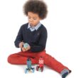 Tender Leaf Toys - Rocket Construction - 18 Pc Wooden Construction Toy Playset Builds 3 Space Ships - Ages 3+