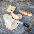 Tender Leaf Toys Cheese Chopping Board, Wooden Play Food Set with 4 Choppable Cheeses, Baguette, Wood Knife and Illustrated Board - Age 2+ Tender Leaf Toys Cheese Chopping Board, Wooden Play Food Set with 4 Choppable Cheeses, Baguette, Wood Knife and Illustrated Board - Age 2+