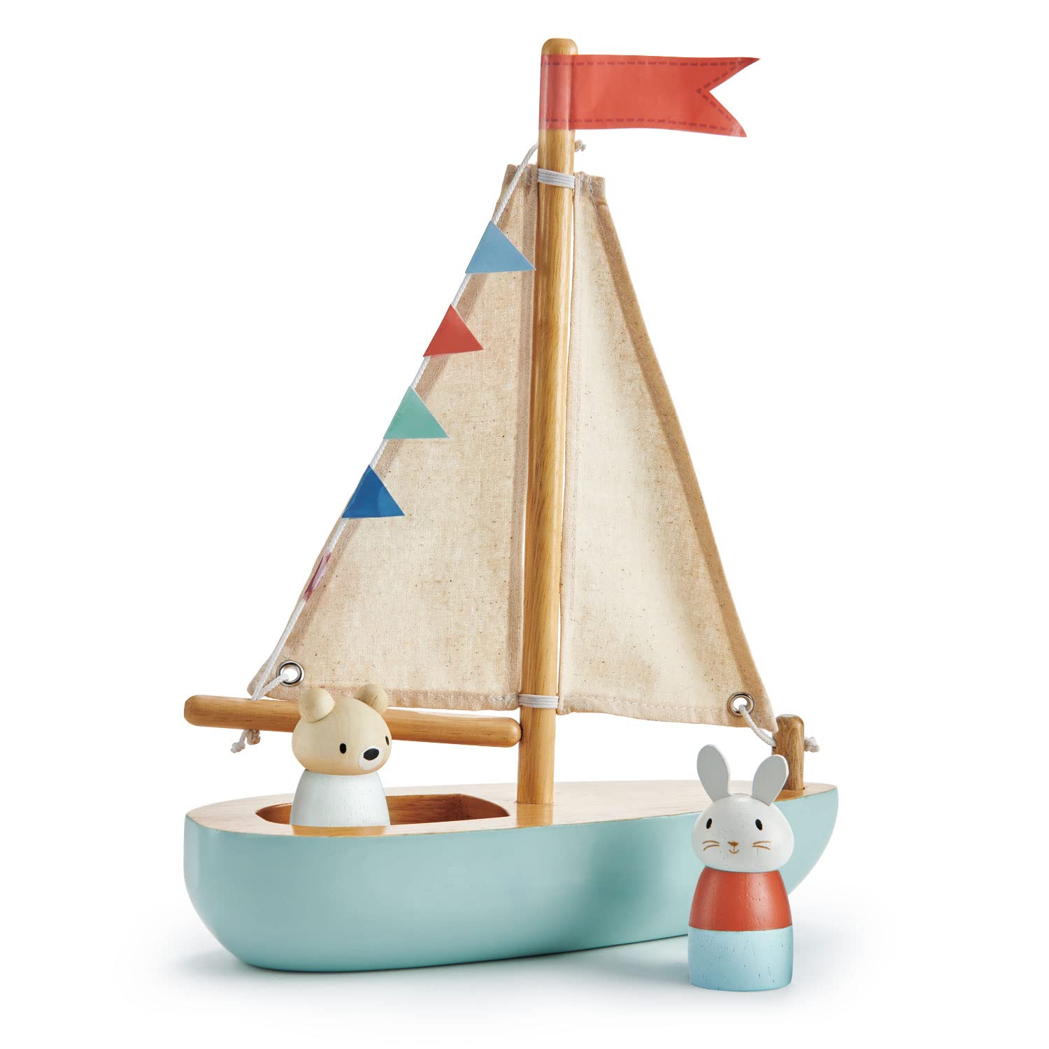 Tender Leaf Toys - Sailaway Boat - Educational Wooden Sailing Boat Play Set with 2 Animal Figures for Kids - Age 3+ Tender Leaf Toys - Sailaway Boat - Educational Wooden Sailing Boat Play Set with 2 Animal Figures for Kids - Age 3+