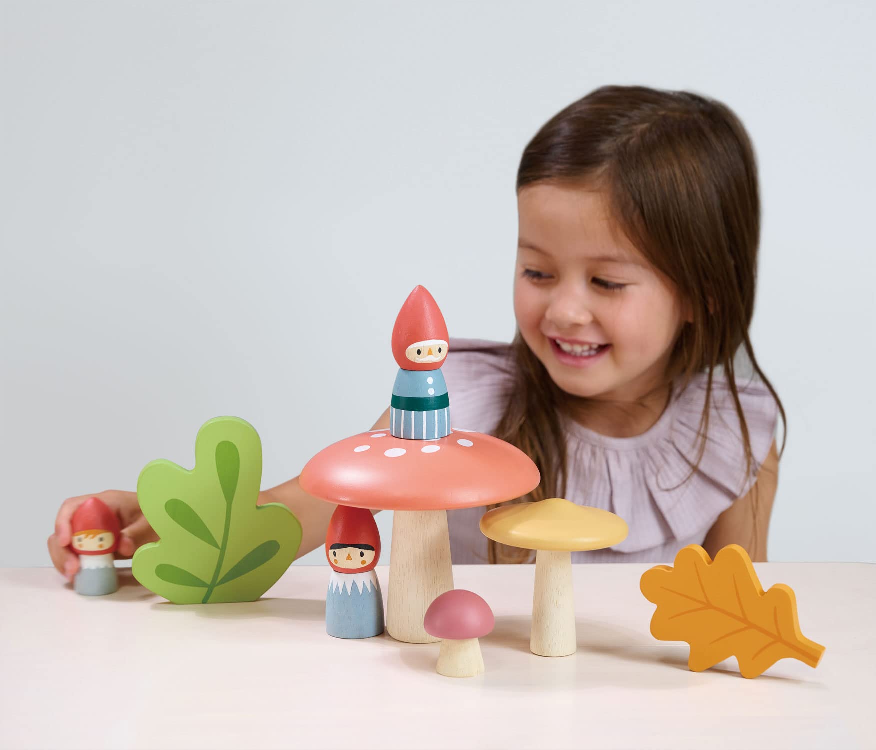 Tender Leaf Toys - Woodland Gnome Family - 8 Piece Solid Wood Imaginative Play Set, Nursery Decoration - Age 3+ Tender Leaf Toys - Woodland Gnome Family - 8 Piece Solid Wood Imaginative Play Set, Nursery Decoration - Age 3+ - Image 4