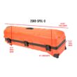 SKB Cases Deluxe ATA Hard Plastic Storage Wheeled Cart Golf Bag Travel Case, Extra Large - Orange