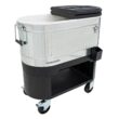 Permasteel 120-Qt Rolling Ice Chest, Portable Patio Party Bar Drink Cooler Cart with Wheels