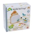 Tender Leaf Toys - Mini Chef Breakfast Toaster Set - 10 Pcs Classic Wooden Pop Up Toaster Toy for Pretend Cooking - Age 3+