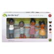 Tender Leaf Toys - Humming Bird Doll Family - Multicultural Wooden Dolls House Family Set with Flexible Arms and Legs - Age 3+