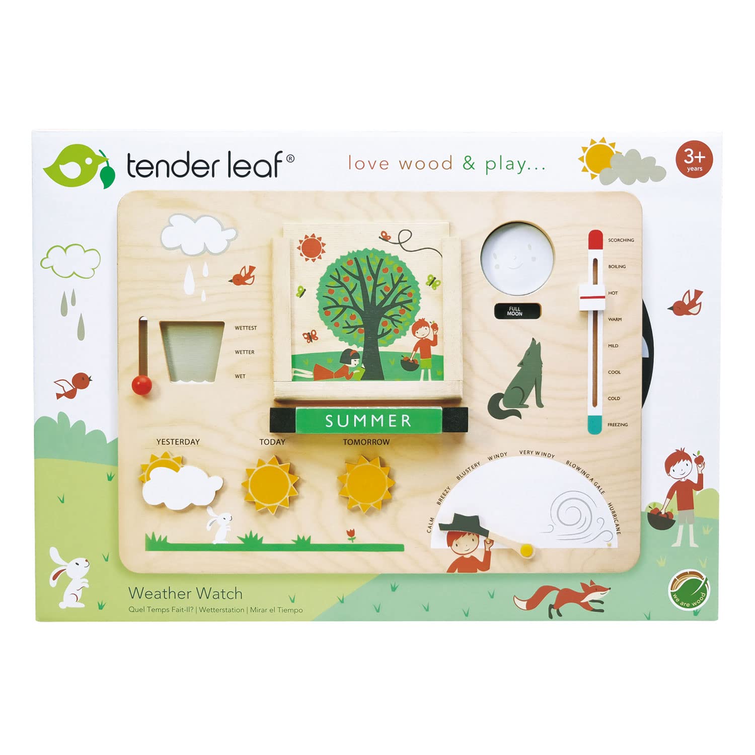 Tender Leaf Toys - Weather Watch - Educational Wooden Weatherboard for Kids Age 3+ Tender Leaf Toys - Weather Watch - Educational Wooden Weatherboard for Kids Age 3+ - Image 4