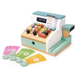 Tender Leaf Toys - General Stores Till - Comprehensive Wooden Shop Till Play Set with Scanner - Age 3+