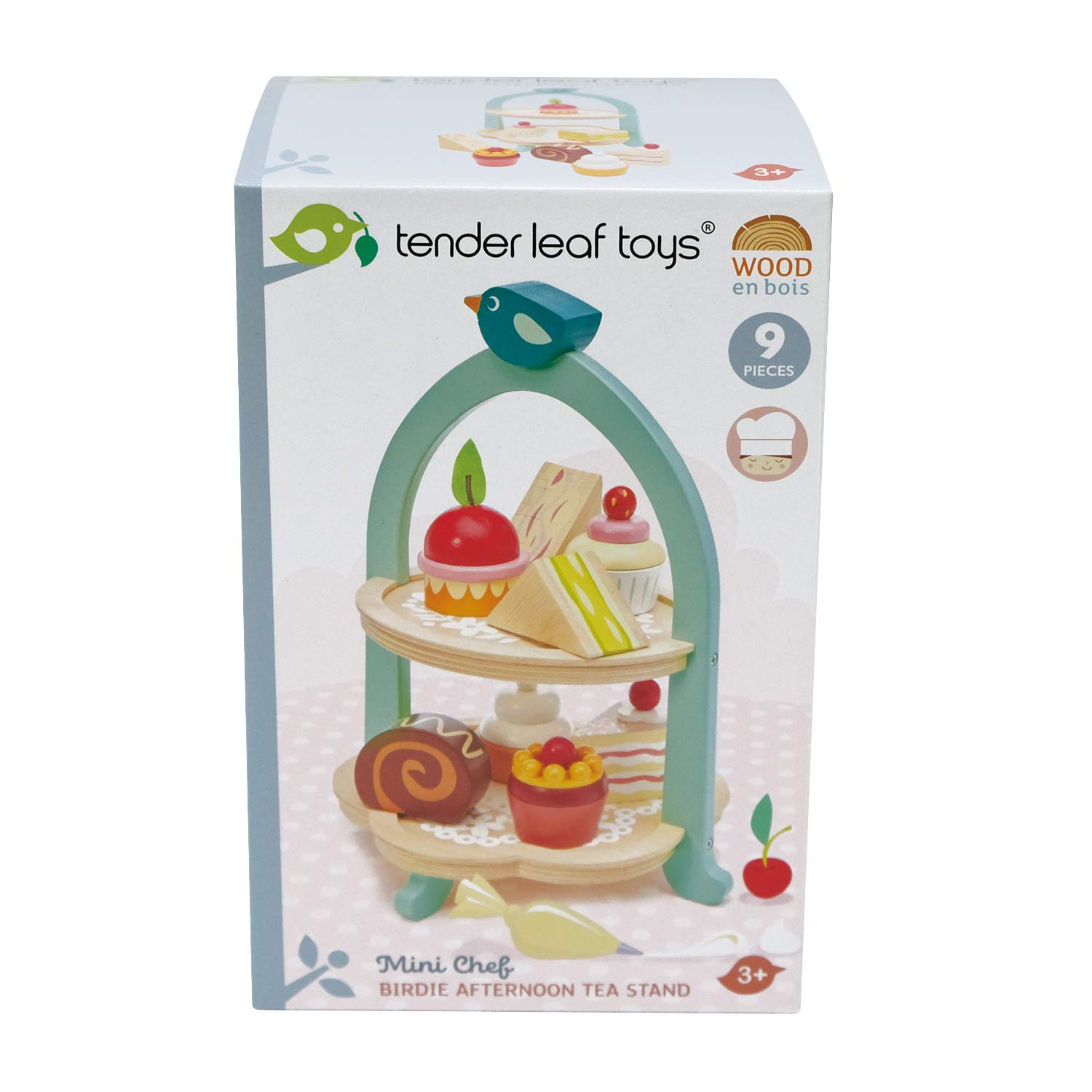 Tender Leaf Toys - Mini Chef Birdie Afternoon Tea Stand – Realistic English Sandwich, Cake and Pastry Tower for Pretend Play High - Age 3+ Tender Leaf Toys - Mini Chef Birdie Afternoon Tea Stand – Realistic English Sandwich, Cake and Pastry Tower for Pretend Play High - Age 3+ - Image 4