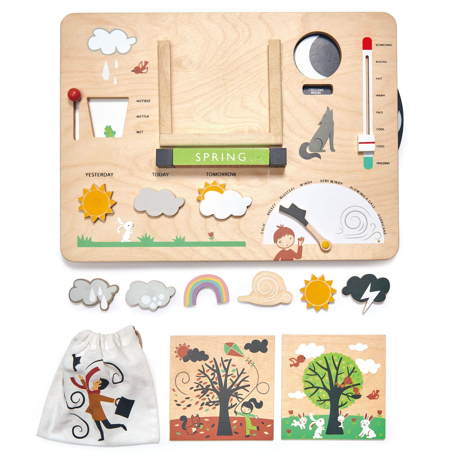 Tender Leaf Toys - Weather Watch - Educational Wooden Weatherboard for Kids Age 3+ Tender Leaf Toys - Weather Watch - Educational Wooden Weatherboard for Kids Age 3+ - Image 8
