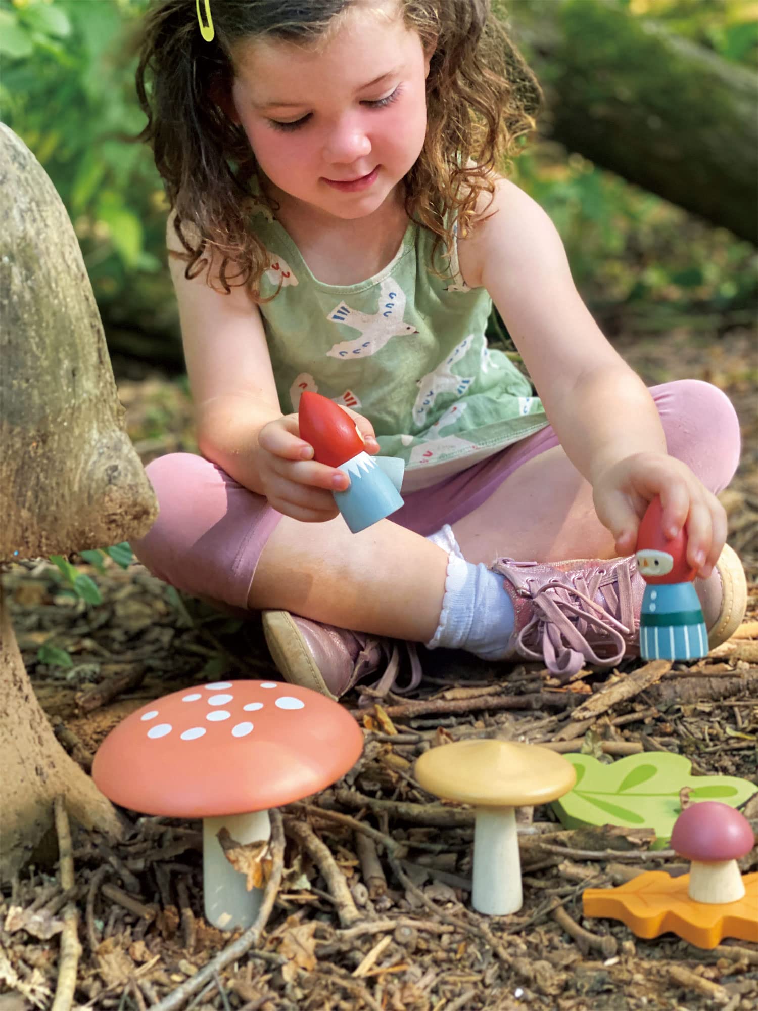 Tender Leaf Toys - Woodland Gnome Family - 8 Piece Solid Wood Imaginative Play Set, Nursery Decoration - Age 3+ Tender Leaf Toys - Woodland Gnome Family - 8 Piece Solid Wood Imaginative Play Set, Nursery Decoration - Age 3+ - Image 3
