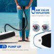 FunWater Stand Up Paddle Board Ultra-Light Inflatable Paddleboard with SUP Accessories for Adults & Youth of All Skill Levels, Sapphire Smile