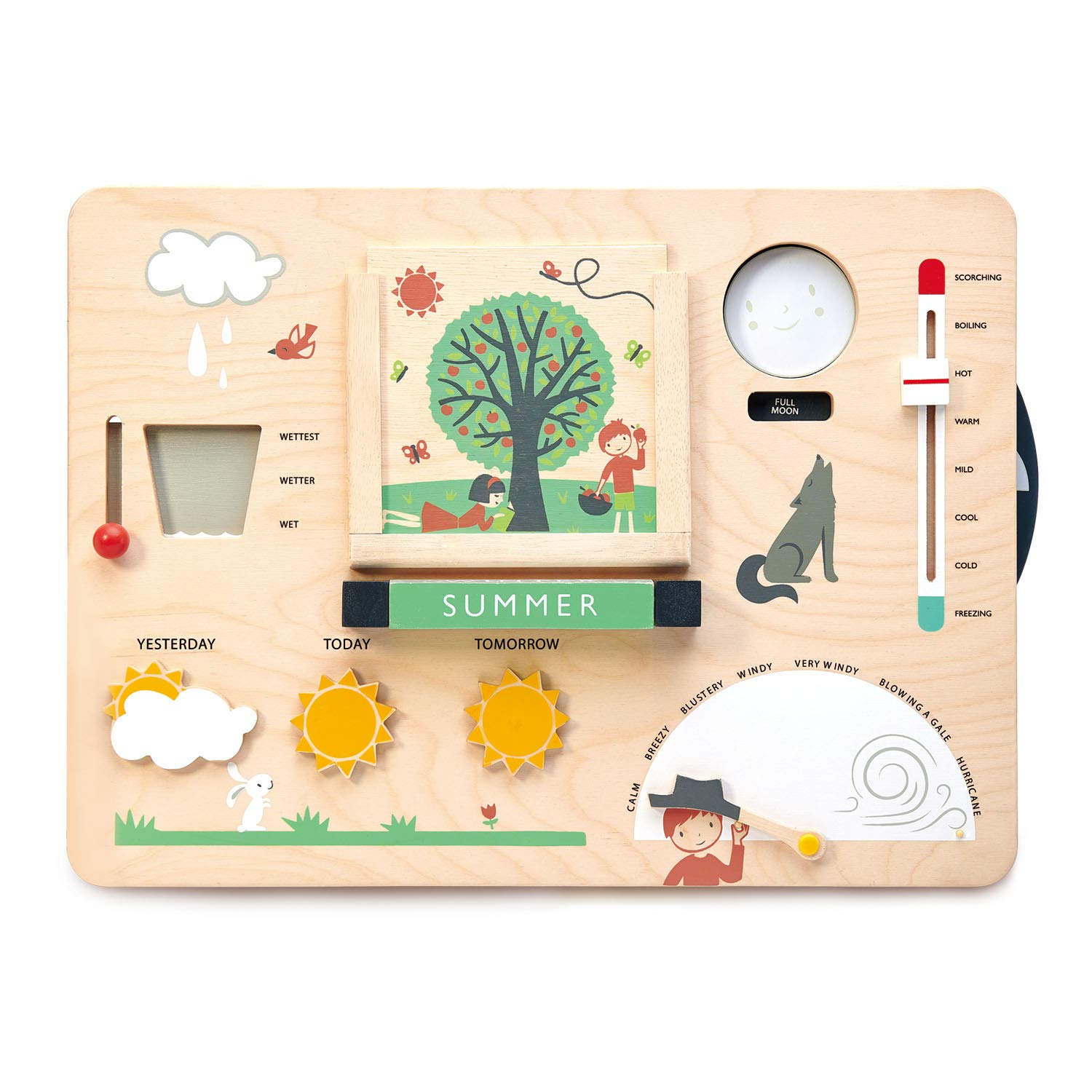 Tender Leaf Toys - Weather Watch - Educational Wooden Weatherboard for Kids Age 3+ Tender Leaf Toys - Weather Watch - Educational Wooden Weatherboard for Kids Age 3+