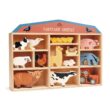 Tender Leaf Toys Farmyard Animals “ 13 Wooden Country Farm Figurines with a Display Shelf - Ages 3+ Years Tender Leaf Toys Farmyard Animals “ 13 Wooden Country Farm Figurines with a Display Shelf - Ages 3+ Years