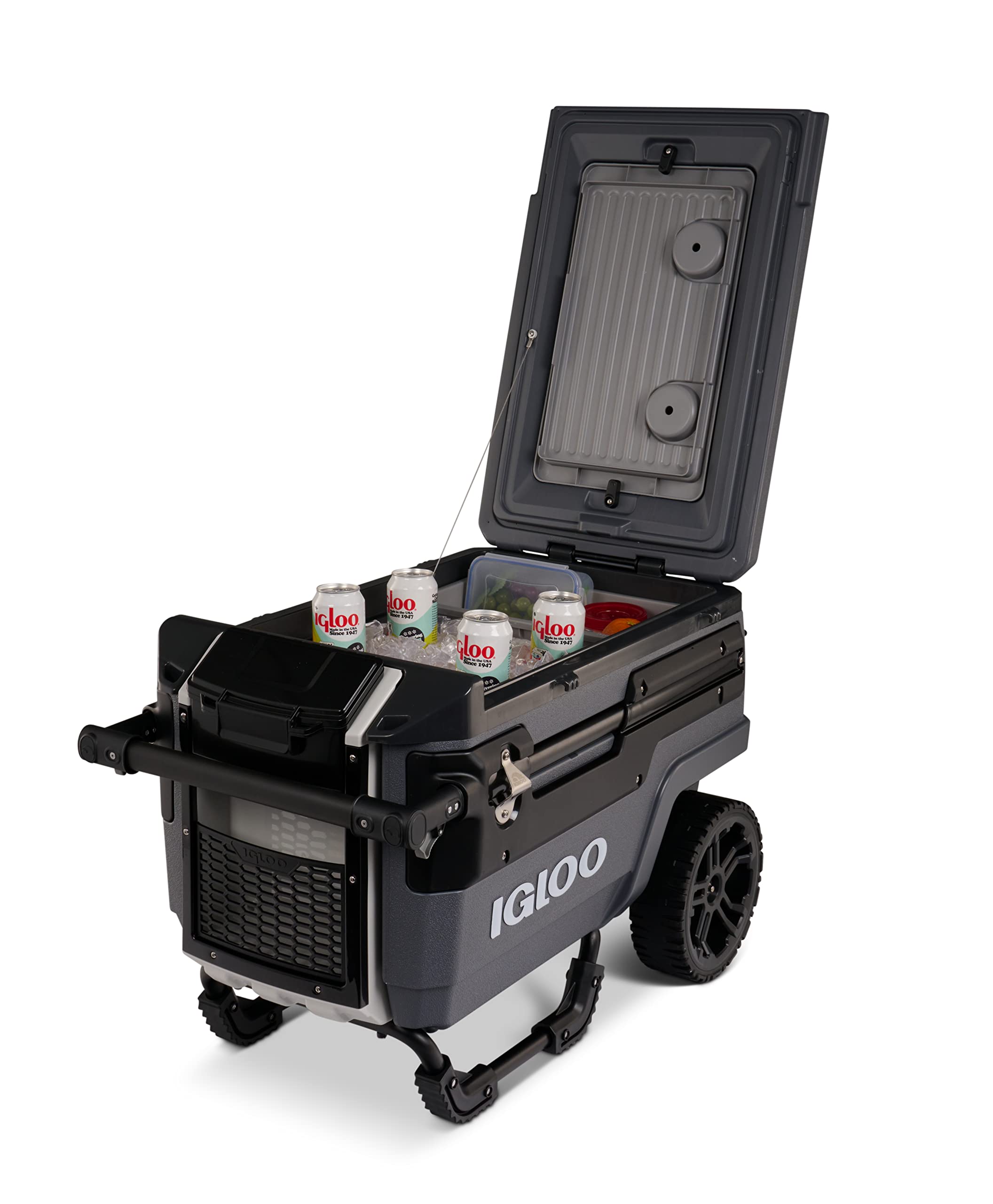 Igloo Trailmate Journey 70Qt Wheeled Cooler, Insulated Hard Shell Ice Chest, Carbonite Igloo Trailmate Journey 70Qt Wheeled Cooler, Insulated Hard Shell Ice Chest, Carbonite - Image 8