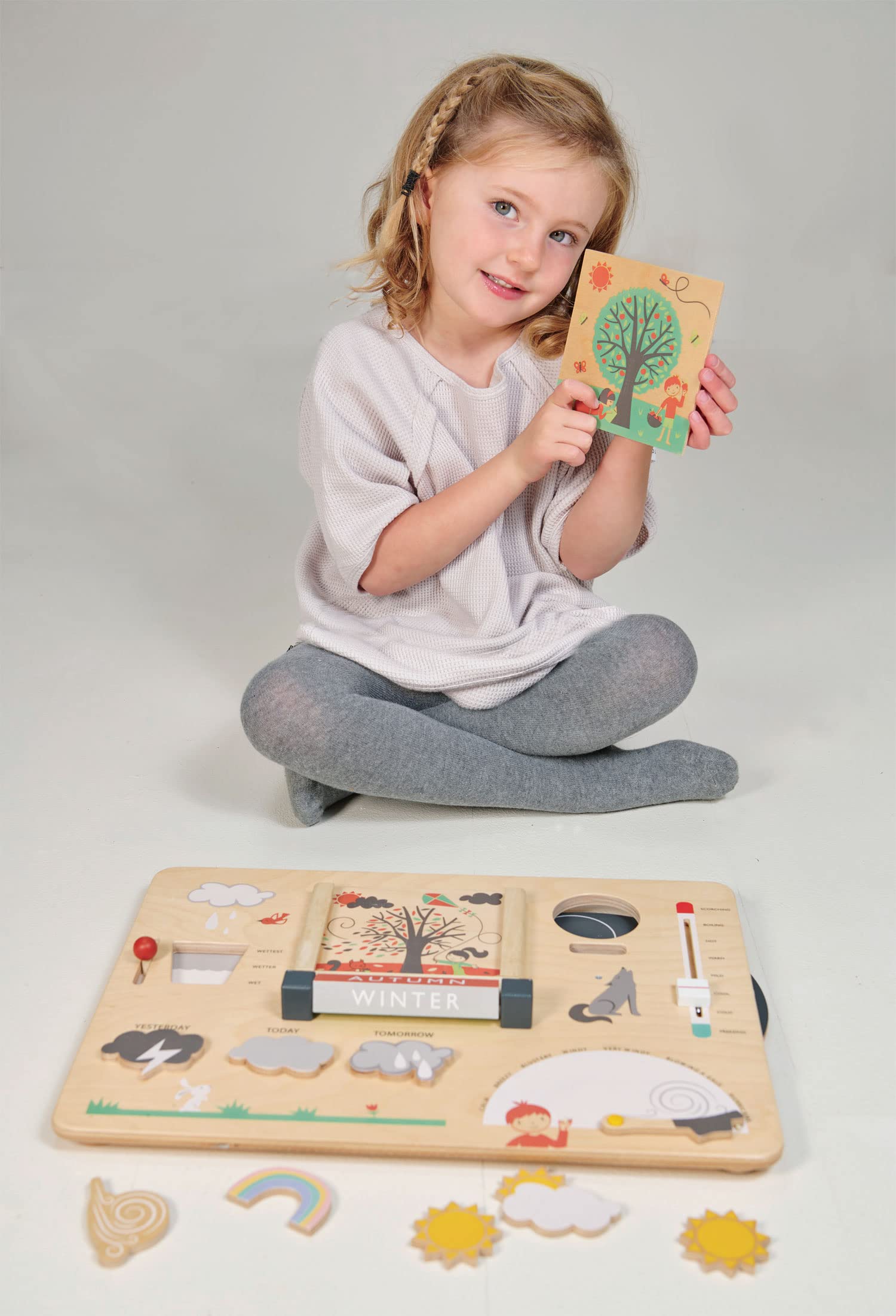 Tender Leaf Toys - Weather Watch - Educational Wooden Weatherboard for Kids Age 3+ Tender Leaf Toys - Weather Watch - Educational Wooden Weatherboard for Kids Age 3+ - Image 3