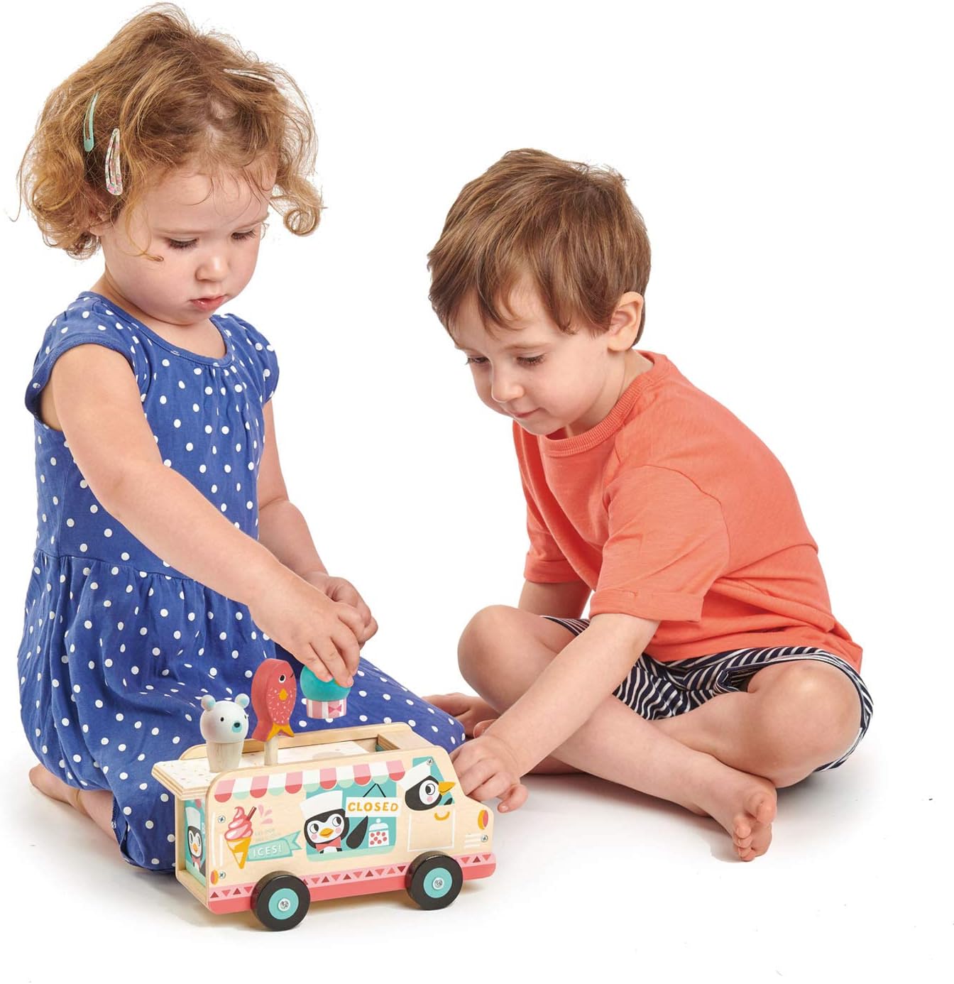 Tender Leaf Toys - Penguin’s Gelato Van - Food Truck Style Pretend Play, Ice Cream and Ice Lolly Wooden Vehicle - Age 18m+ Tender Leaf Toys - Penguin’s Gelato Van - Food Truck Style Pretend Play, Ice Cream and Ice Lolly Wooden Vehicle - Age 18m+ - Image 2