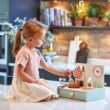 Tender Leaf Toys - Mini Chef Kitchenette - Foldable Portable Wooden Kitchen with Accessories for Pretend Cooking - Age 3+