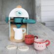 Tender Leaf Toys - Babyccino Maker - Wooden Coffee Machine Pretend Food Play Toy with Espresso Capsules and Cups