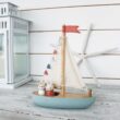 Tender Leaf Toys - Sailaway Boat - Educational Wooden Sailing Boat Play Set with 2 Animal Figures for Kids - Age 3+ Tender Leaf Toys - Sailaway Boat - Educational Wooden Sailing Boat Play Set with 2 Animal Figures for Kids - Age 3+