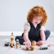 Tender Leaf Toys - Space Voyager Set - 7 Piece Solid Wood Space Vehicle Set with Moving Parts - Age 3 +