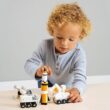 Tender Leaf Toys - Space Voyager Set - 7 Piece Solid Wood Space Vehicle Set with Moving Parts - Age 3 +