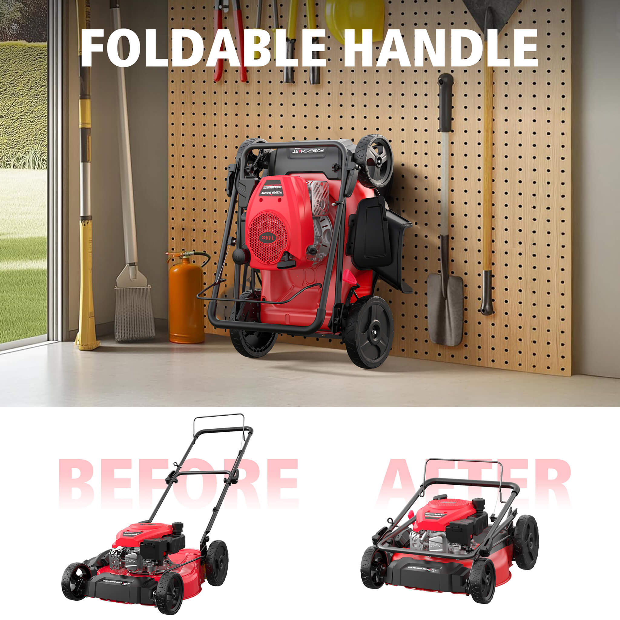 Powersmart 21'' 144cc Gas Push 2-in-1 Lawn Mower V8721C Powersmart 21'' 144cc Gas Push 2-in-1 Lawn Mower V8721C - Image 9