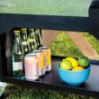 Permasteel 120-Qt Rolling Ice Chest, Portable Patio Party Bar Drink Cooler Cart with Wheels