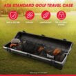 SKB Cases Deluxe ATA Hard Plastic Storage Wheeled Cart Golf Bag Travel Case, Small