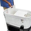 Permasteel 120-Qt Rolling Ice Chest, Portable Patio Party Bar Drink Cooler Cart with Wheels