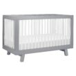 Babyletto Hudson 3-in-1 Convertible Baby Crib with Toddler Bed & Daybed Conversion - Grey and White