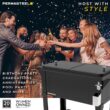 Permasteel Party Cooler with Divider, Spacious 80-Qt Capacity, Black Permasteel Party Cooler with Divider, Spacious 80-Qt Capacity, Black
