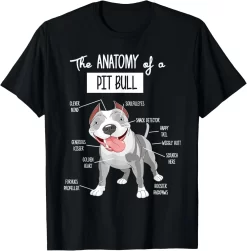 Anatomy of a Pit Bull Shirt, Funny Pitbull Dog Lover Gift Tee