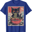 Ramen Cat T-Shirt, Vintage Japanese Noodle Lover Funny Cat Tee