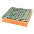 Badger Basket 46.5'' x 9.5'' Solid Wood Square Sandbox with Cover, Natural/Green