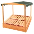 Badger Basket Deluxe 46.5'' x 57'' Solid Wood Square Sandbox with Cover