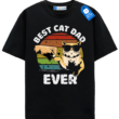 Best Cat Dad Ever Shirt, Cool Retro Cat Shirt, Cat Lover Tee