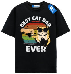 Best Cat Dad Ever Shirt, Cool Retro Cat Shirt, Cat Lover Tee