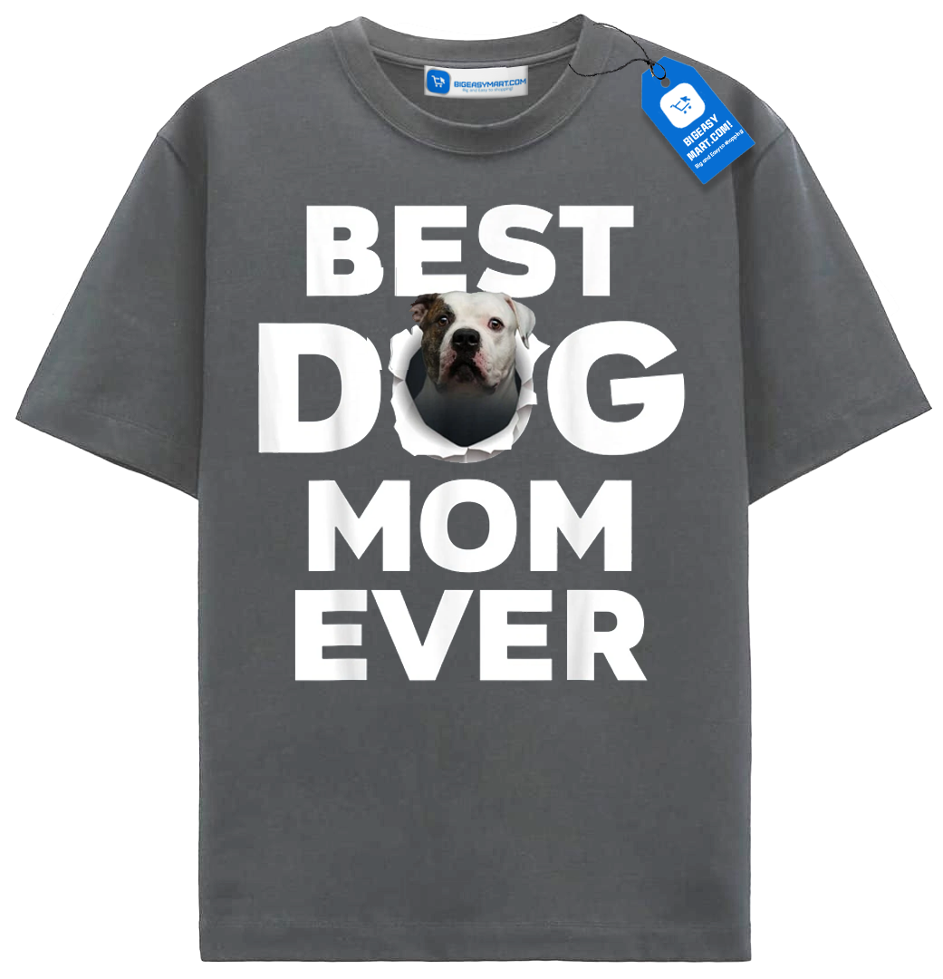 Best Dog Mom Ever Shirt, Funny Bulldog Ripped Design Gift For Women Best Dog Mom Ever Shirt, Funny Bulldog Ripped Design Gift For Women - Image 3