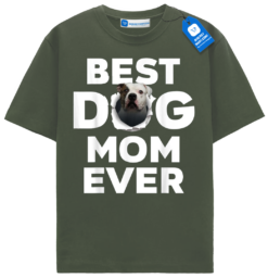 Best Dog Mom Ever Shirt, Funny Bulldog Ripped Design Gift For Women