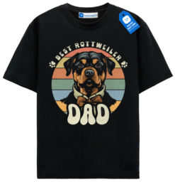 Best Rottweiler Dad Shirt, Best Dog Dad T Shirt, Retro Dog Dad Shirt