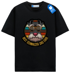 Best Schnauzer Dad Ever T Shirt, Retro Funny Dog Shirt
