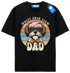Best Shih Tzu Dad T Shirt, Retro Dog Lover Gift, Retro Dog Lover Shirt
