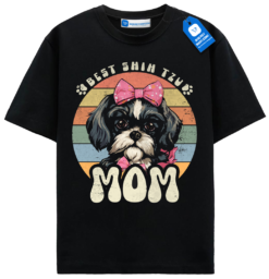 Best Shih Tzu Mom Shirt, Cute Dog Lover Gift For Women, Dog Mom Vintage Shirt
