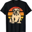 Vintage Bulldog Sunset Shirt, Retro Dog Lover Graphic Tee, Distressed Bulldog Gift T-Shirt