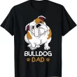 Bulldog Dad Shirt, Cute Cartoon English Bulldog Gift for Dog Dads, Funny Dog Lover Tee