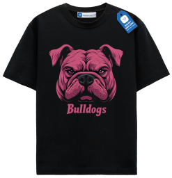 Bulldog Face T Shirt, Fierce Pink Dog Lover Tee